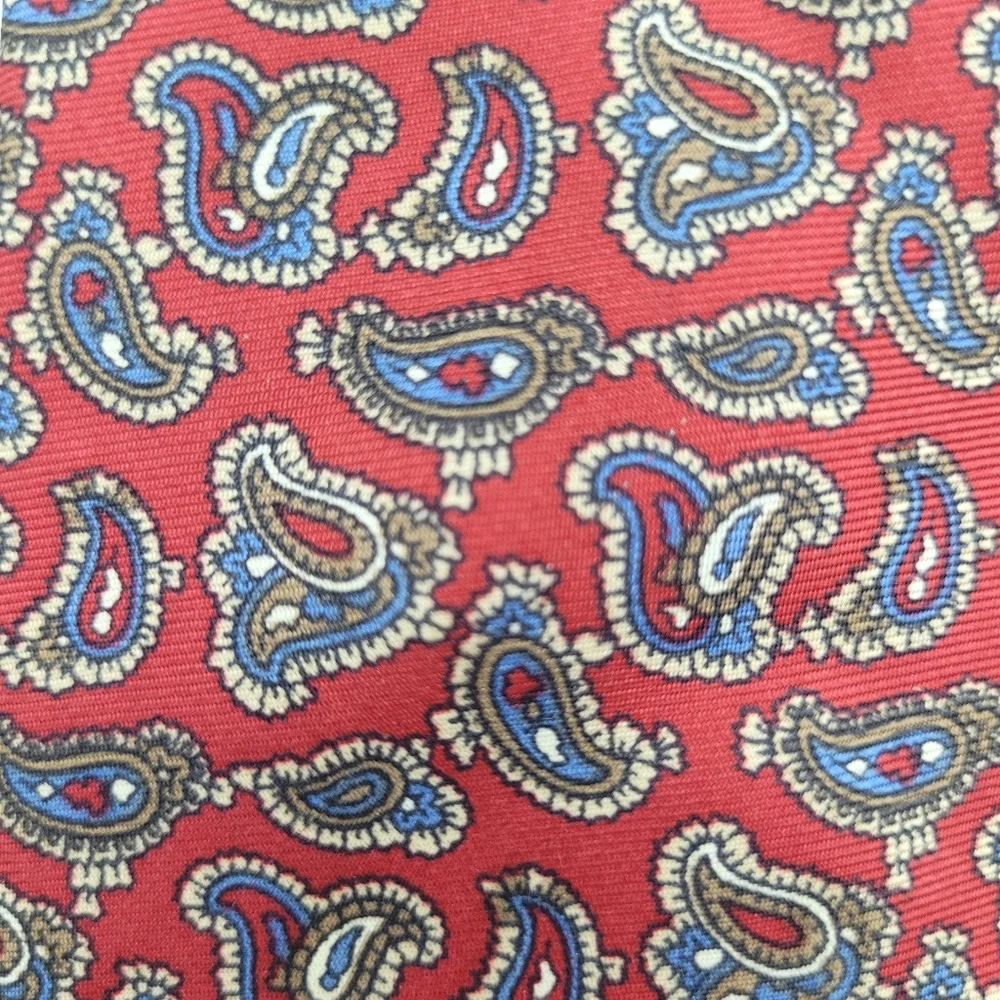 Liberty Of London Silk Tie Paisley Red Blue Vintage USA Made Classic